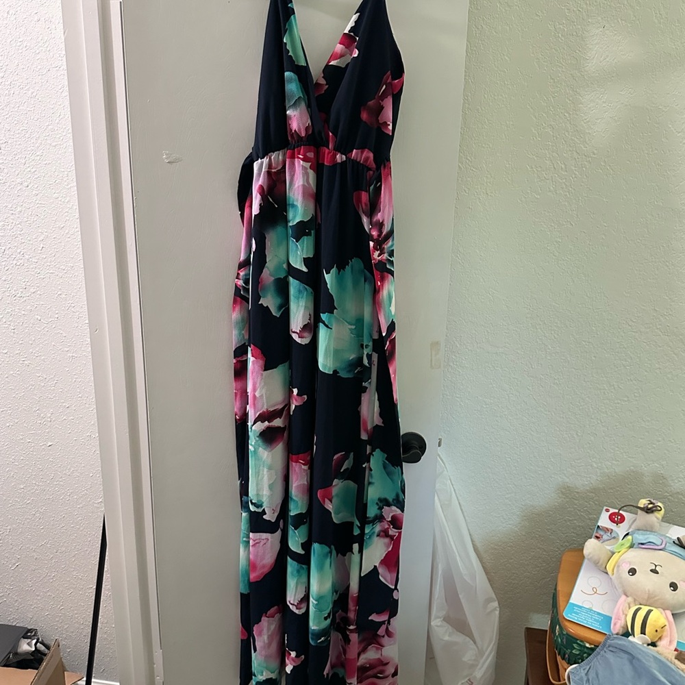 Pink Lily Women's floral Maxi Dress